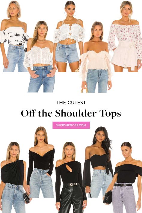 Offshoulder Outfit Shoulder Tops, Off Shoulder Top Outfit Casual Jeans, Off Shoulder Outfit Casual, Off Shoulder Blouse Outfits, Off The Shoulder Shirt Outfit, Off Shoulder Top Outfit Classy, Off Shoulder Top Outfit Casual, Wide Shoulders Women Outfits, Off Shoulder Top Outfit