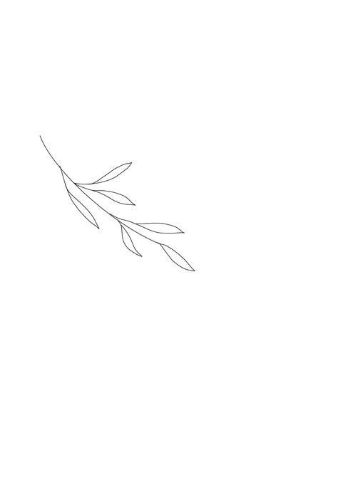 Vine Tattoos Minimal, One Line Vine Tattoo, Tiny Branch Tattoo, 3 Leaf Tattoo, Simple Greenery Tattoo, Simple Olive Branch Drawing, Vine Tattoos Simple, Earthy Fine Line Tattoo, Fine Line Branch Tattoo