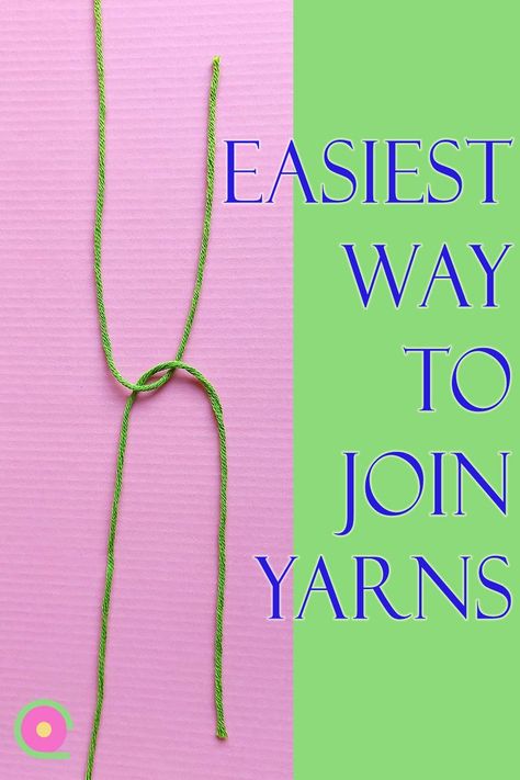 A quick way to join new yarn either in crochet or knitting. No need to weave in yarn ends afterwards. Works with fine and medium weight yarns. #crochettips #knittingtips Crochet Yarn Join, Joining New Yarn In Crochet, Attaching Yarn In Crochet, Adding New Yarn Crochet, How To Connect Yarn When Crocheting, Add Yarn To Crochet, Knitting Adding New Yarn, Tying Yarn Ends Together, How To Join Yarn In Crochet