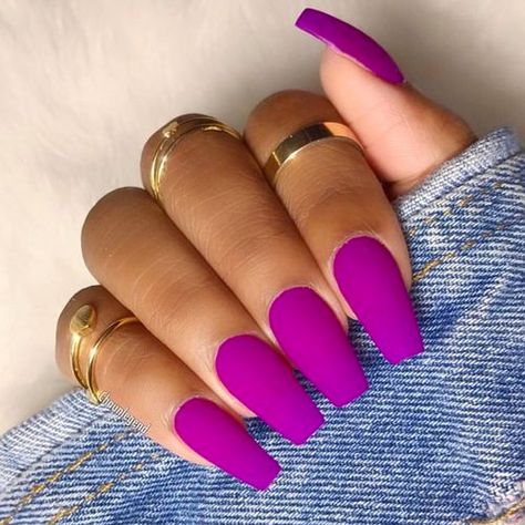 Best Matte Nails/ Neon Matte Nails/ Fuchsia Nails/ Neonowy Manicure Hybrydowy/ Matowe Paznokcie ➡➡➡ <a href="https://www.neonail.pl/inspiracje/?utm_source=social&utm_medium=pinterest">Sprawdź Inspiracje NeoNail</a> ➡➡➡ <a href="https://www.neonail.pl/katalog/zele-hybrydowe-uv/3642-1-lakier-hybrydowy-uv-6-ml-orchid.html?pa=2&filter%5B4%5D%5B9146%5D=R%C3%B3%C5%BCu&utm_source=social&utm_medium=pinterest">Lakier Hybrydowy Orchid</a> Ballerina Style Nails, Easy Nails, Super Nails, Summer Nails Colors, Nailed It, Summer Nail, Manicure E Pedicure, Matte Nails, Nail Arts