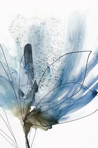 Medium Canvas Art, Abstract Watercolor Flower, Watercolor Flower Art, Large Canvas Art, Alcohol Ink Art, Watercolor Inspiration, Painting Art Projects, Blue Watercolor, Fine Arts Posters