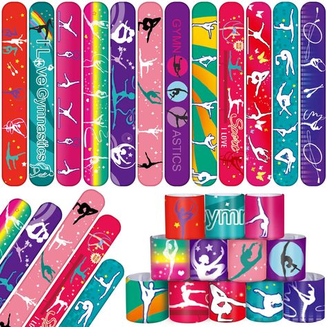 PRICES MAY VARY. What you will get: you will receive 48 pieces gymnastics slap bracelets in 12 styles, 4 pieces of each style; The size of gymnastics birthday decorations is about 3 x 22 cm/ 1.2 x 8.7 inches; The wristband is printed with multiple colors. Rich styles can satisfy most boys and girls' preference. Enough Quantity: designed for gymnastics decorations, 48pcs slap bracelets are nice for And gymnastics party favors are perfect for gymnast theme party, birthday party, holiday parties an Gymnastics Gift Ideas Goodie Bags, Gymnastics Favors, Gymnastics Decorations, Gymnastics Birthday Decorations, Gymnastics Party Ideas, Gymnastics Birthday Party Decorations, Gymnastics Birthday Party Favors, Gymnastics Party Favors, Gymnastics Birthday Party