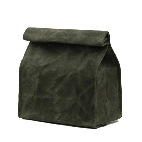 PRICES MAY VARY. SIZE: 9.8"W x 5.5"L x 13.8"H ( When fully expanded ) SUSTAINABLE USE: Made of 16oz waxed canvas, tear resistant and waterproof. It is reusable and green, making it the first choice for environmentalists DESIGN: With hook and loop, easy to open or close, effectively protect your food safety ( No insulation inside ) APPLICABLE FOR: This lunch bag can hold meal boxes, fruit, drinks, snacks, napkins, cutlery and other items, making it suitable for workers and even for you to carry o Waxed Canvas Lunch Bag, Work Lunch Box, Food Containers Lunch, Sack Lunch, Canvas Lunch Bag, Reusable Lunch Bags, Waxed Canvas Bag, Reusable Snack Bag, Best Lunch Bags