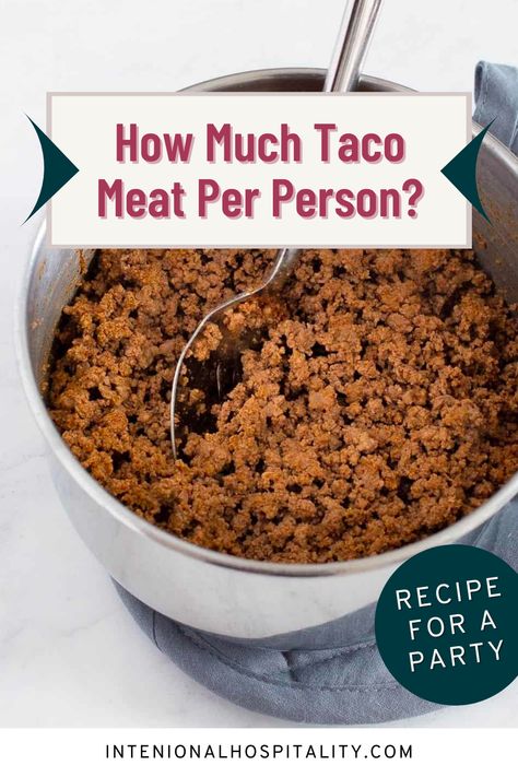 Taco In A Bag For A Crowd, Taco Dinner For A Crowd, Taco Bar Meat Ideas, Walking Tacos Birthday Party, Large Batch Taco Meat, How Much Taco Meat For 50, Taco Luncheon Ideas, Taco Meat For A Crowd Crock Pot, How Much Taco Meat For 100 People