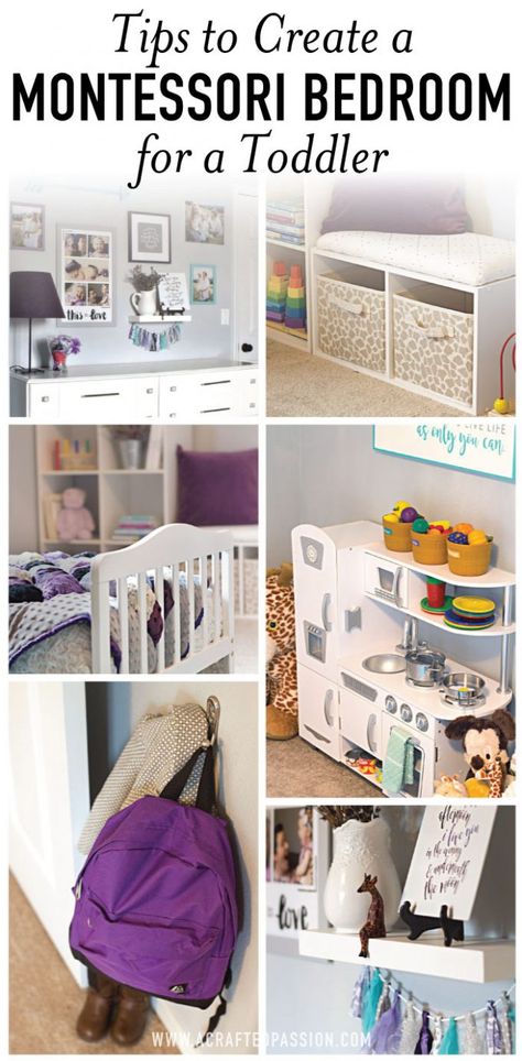 Use these tips to get started creating a Montessori toddler bedroom for your little one to nurture independence and build confidence at home. #toddlerbedroom #montessori #kidroom Small Toddler Bedroom, Montessori Toddler Room, Montessori Toddler Bedroom, Montessori Toddler Rooms, Toddler Bedroom Decor, Montessori Bedroom, Boy Toddler Bedroom, Montessori Room, Toddler Bedroom