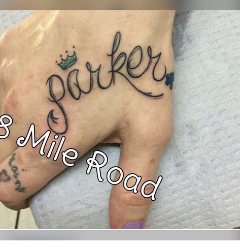 Kim's tattoo with son "Parker's" name Kim Eminem, Parker Name, Kim Scott, Eminem Photos, Name Tattoo, Name Tattoos, Eminem, Tattoos, Quick Saves