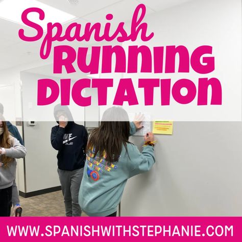 Running Dictation in Spanish - Spanish with Stephanie Comic Strip Template, J Sound, Virtual Run, Comprehensible Input, Student Drawing, Classroom Language, Team Games, Online Student, My School