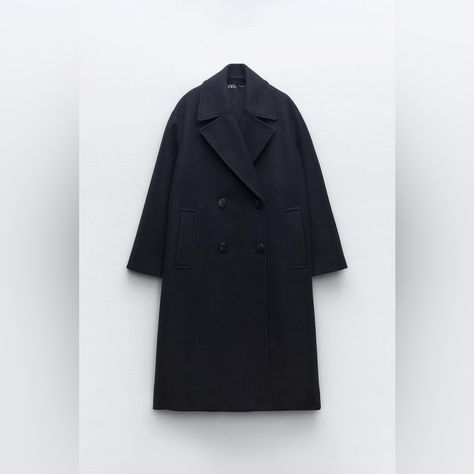 Zara Soft Oversized Coat In Navy. Never Been Worn, Still Has Tags. Oversized Coat, Jackets For Women, Zara, Navy, Tags, Women Shopping, Blue, Clothes, Color