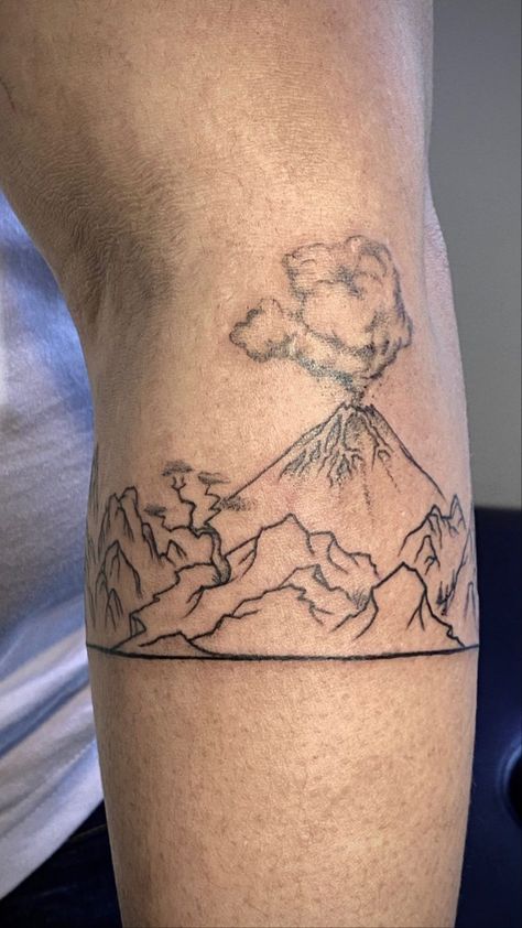 Tiny Volcano Tattoo, Volcano Tattoos, Hawaiian Volcano Tattoo, Volcano Embroidery, Volcano Tattoo, Acatenango Volcano Tattoo, Volcano Acatenango, Volcano, New Tattoos