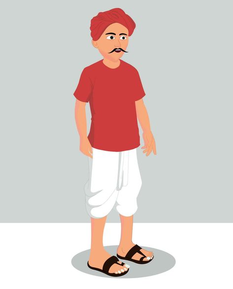 Indian village man cartoon character. moral stories for the best cartoon character vector Village Man Cartoon Character, Farmer Illustration Character, Father Cartoon Character, 2d Cartoon Character Design, Man Cartoon Characters, Indian Cartoon Characters, Cartoon Man Character, Free Cartoon Images, 2d Cartoon Character