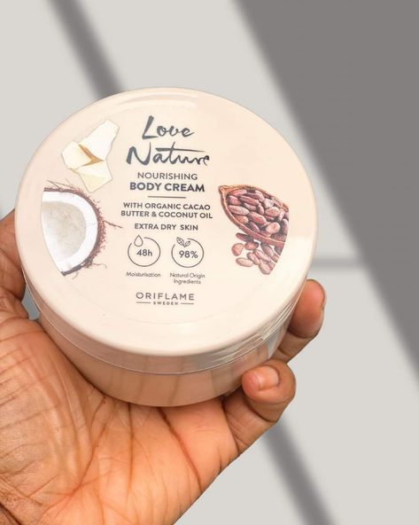 Check out the description on Oriflame Nigeria Oriflame Body Cream, Oriflame Beauty Products, Extra Dry Skin, Love Nature, Damaged Skin, Body Cream, Clear Skin, Body Lotion, Coconut Oil