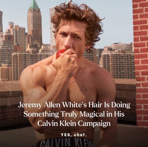 Actor Jeremy Allen White starred in a new Calvin Klein campaign and presented the most luscious curls. Photo via @mertalas Calvin Klein Campaign, William H Macy, White Calvin Klein, Allen White, S Curl, Jeremy Allen White, Hottest Guy Ever, White Boys, Better Skin