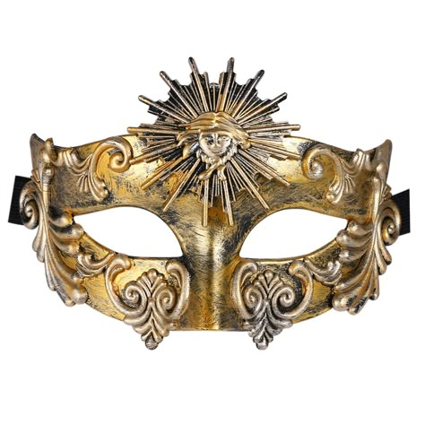 PRICES MAY VARY. 【Ancient Roman Sun God Masquerade Mask】Ancient Roman Greek mythology style men's mask takes you back to the Middle Ages. Ancient Greek and Roman sun god mask, ancient Egyptian half-face mask for men. Roman sun god painting pattern, exquisite design and durable material. Full of mystery, comfort and elegance. 【Cool Party Masquerade Mask】This vintage ancient roman masquerade mask for men is perfect for Halloween, masquerades, carnivals, Venetian festivals, carnivals, bars and ball Mask Venetian, Wedding Mask, Prom Costume, Mask For Men, Mask Halloween, Mardi Gras Mask, Halloween Mask, Masquerade Mask, Mardi Gras