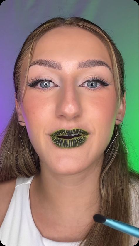 Katie Farhood | let’s try out this Beetlejuice Lip design 🪲 inspo from @luara.reisinger @helloadri 🖤 ____________________ #makeuphack #makeuptutorial... | Instagram Beetlejuice Lips, Lipstick Challenge, Beetlejuice Makeup, Makeup Challenges, Cute Makeup Looks, Lip Designs, Cute Makeup, Beetlejuice, Design Inspo