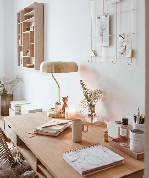 10 Stay At Home Office Style Ideas - Society19 Cool Office Space, Desk Inspiration, Dekorasi Kamar Tidur, Study Room Decor, Home Office Space, Office Inspiration, Room Inspiration Bedroom, Home Office Design, Cheap Home Decor