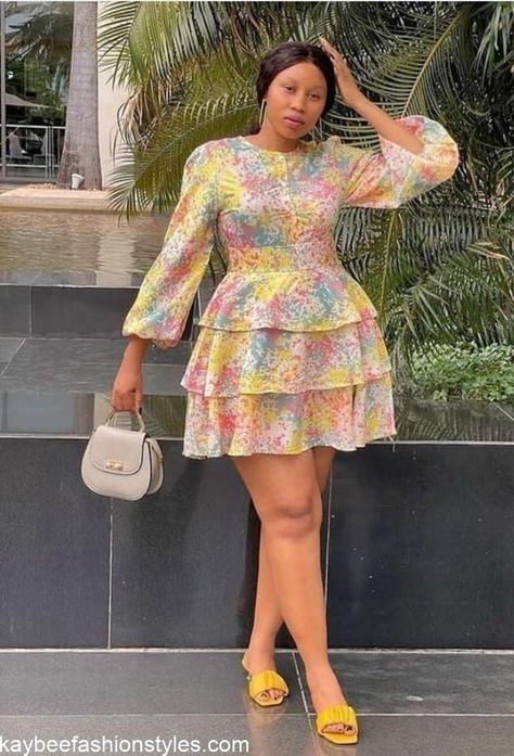 Latest Short Gown Styles for Materials in 2023 - Kaybee Fashion Styles English Gown Styles For Ladies, English Material Gown Styles, Gown Styles For Materials, Short English Gown Styles, Styles For Materials, Latest Short Gown, English Gown Styles, Short Gown Styles For Material, English Gown