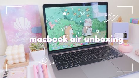 unboxing macbook air m1 in 2023 🌿 (space grey) ✨️ ~ full video in my YT channel // link in bio #macbookair #unboxing #lemoneelife Macbook Air M1 Space Grey Aesthetic, Macbook Air M1 Space Grey, Macbook Air M1 Aesthetic, Aesthetic Unboxing, Macbook Air M1, Internet Friends, Yt Channel, Gray Aesthetic, Laptop Wallpaper