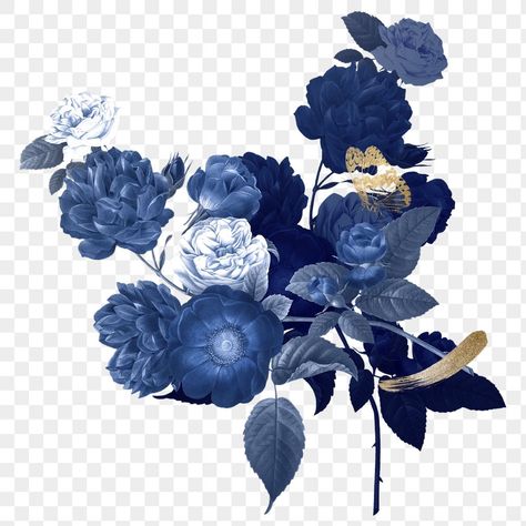 Blue Mail Icon, Blue Flower Illustration, Flower App Icon, Blue Flower Png, Flower Png Transparent, Vintage Public Domain, Blue Elements, Png Butterfly, Png Rose