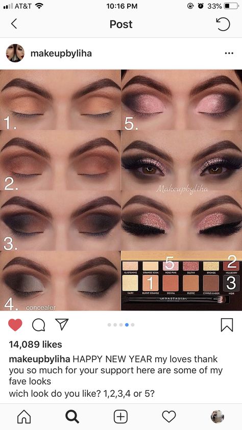 Not mine! Look by Liha Pallet Eyeshadow, Easy Eye Makeup Tutorial, Eyeliner Tips, Eyeshadow Ideas, Cute Eye Makeup, Red Lip Makeup, Makeup Tutorial Eyeshadow, Smink Inspiration, Eye Makeup Steps