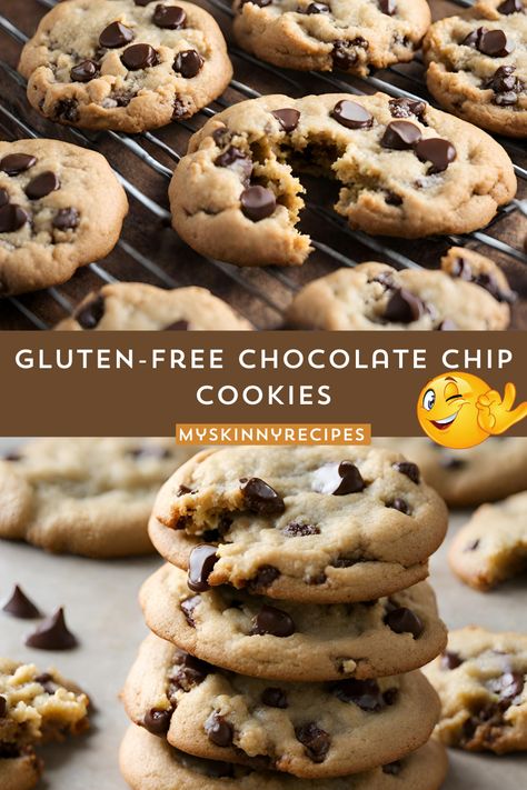 Indulge in gluten-free goodness with these delectable Chocolate Chip Cookies! 🍪✨ Made with a blend of gluten-free flours and rich chocolate chips, these cookies are perfect for satisfying your sweet cravings without gluten. Whip up a batch today and enjoy a classic treat that everyone can enjoy! #glutenfree #chocolatechipcookies #glutenfreerecipes #baking #myskinnyrecipes Gluten Free Salted Caramel Chocolate Chip Cookies, Gluten Free Chocolate Chip Cookie Bars, Gluten Free Choc Chip Cookies, Tollhouse Cookie Recipe, Delicious Chocolate Chip Cookies, Best Gluten Free Cookies, King Arthur Gluten Free, Caramel Chocolate Chip Cookies, Gf Baking