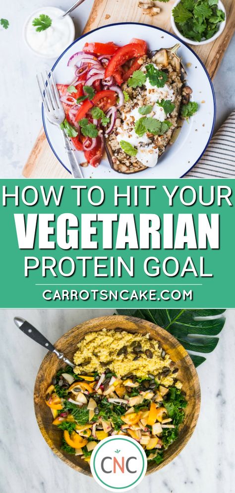 How to Hit Your Protein Goal on a Vegetarian Diet https://carrotsncake.com/how-to-hit-your-protein-goal-on-a-vegetarian-diet/ Vegetarian Macros, Macro Vegetarian Recipes, Vegetarian Macro Friendly Recipes, Balanced Vegetarian Meal, Vegetarian Party Food, Macro Meal Plan, Macros Diet, High Protein Vegetarian Recipes, Vegetarian Diet Plan