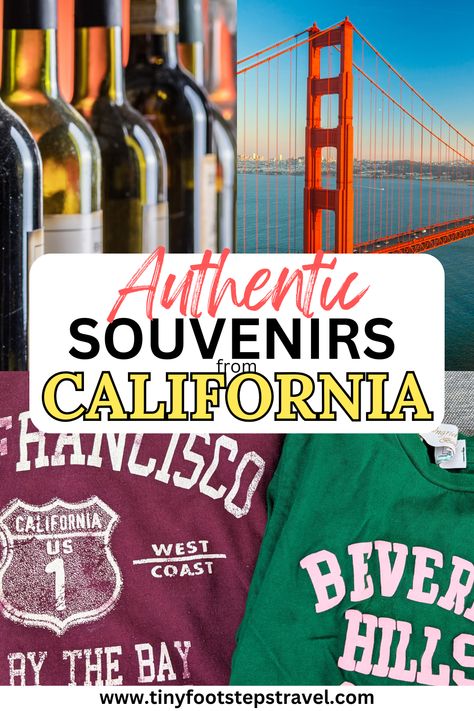 Don't go home with just key chains and magnets. California is too unique with too many quality products for that. Here are the things to look for as gifts and souvenirs while you're there Best Souvenirs From Paris, Souvenir Pendant Charm Necklaces, Venice Souvenirs, Souvenirs From Japan Tokyo, California Souvenirs, Souvenir Store, California Gifts, Lakes In California, California Republic