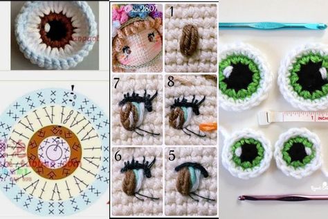 Cute Eyes For Crochet Amigurumis: Perfect Your Plush Crochet Amigurumi Eyelashes, Amigurumi Eyes, Butterfly Stitches, Crochet Fish, Crochet Eyes, Simple Toys, Crochet Stars, Crochet Blog, Handmade Plush