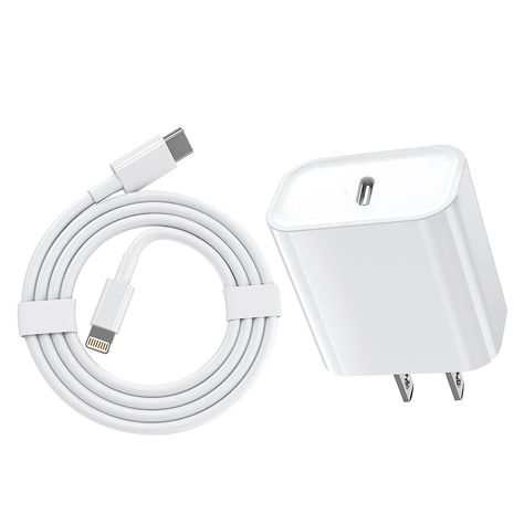 iPhone Fast charger, 20W[Apple MFi Certified] USB Type C Fast Charging Block Power Delivery Apple Fast Charger Lightning Charger with 3.3ft Lightning Cable for iPhone 13 Pro Max Mini 12 Pro 11 XS X XR Iphone Charger Cord, Apple Types, Apple Charger, Apple Iphone 6s Plus, Apple Iphone 5s, Buy Iphone, Apple Ipad Air, Iphone Charger, Apple Ipad Mini