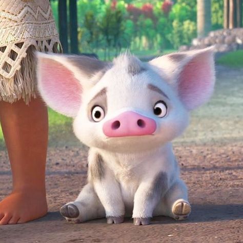 Disney Pig, Disney Moana Art, Disney Mignon, Disney Princess Moana, Moana Disney, Lapin Art, Disney Characters Wallpaper, Animated Animals, Disney Animals