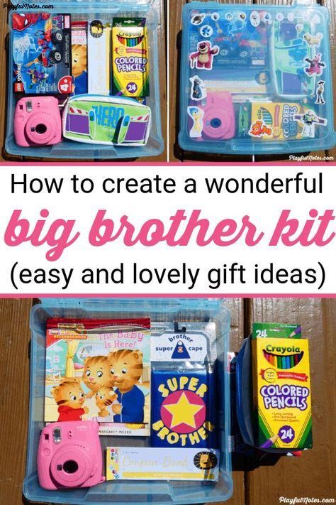 Big Brother Bag Ideas, Big Brother Activities, New Brother Gift, Big Brother Survival Kit Ideas, Gifts For New Big Brother, Big Sister Kit Ideas, Big Sister Survival Kit Ideas, Big Brother Hospital Gift, Big Brother Gift Basket