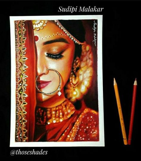 Like Animation, India Illustration, Potrait Painting, Buddha Art Painting, Color Drawing Art, Pencil Sketch Images, Colored Pencil Artwork, Pen Art Drawings, Beautiful Art Paintings