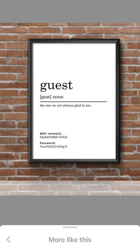 Wifi Password Sign Printable, Wifi Password Printable, Password Printable, Guest Room Essentials, Wifi Password Sign, Interior Design Minimalist, Wifi Sign, Guest Bedroom Decor, Salon Suites