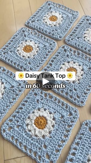 165K views · 3.8K reactions | Here is a quick overview showing how the daisy tank top is constructed 🌼 It’s fun seeing the granny squares and triangles come together to become a garment that you can wear 💖 If you’re working on this tank top, which part are you on? Full video tutorial, free pattern & kit available! #breezydaysdaisytanktop #crochetwithme #crochettanktop #grannysquarelove | All About Ami | Jumbo · Bossa Moves (feat. Plum Soul) Granny Square Crop Top Pattern Free, Granny Square Tank Top Free Pattern, Granny Squares Top, Granny Square Top Pattern, Connecting Granny Squares, Granny Square Crochet Top, Crochet Top Pattern Summer, Knitted Crafts, Large Granny Square