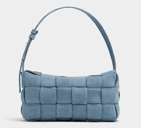 Bottega Veneta Cassette, Denim Shoulder Bags, Bottega Veneta Bags, Denim Bag, Wallet Accessories, Blue Bags, New Bag, Wallet Men, Bottega Veneta