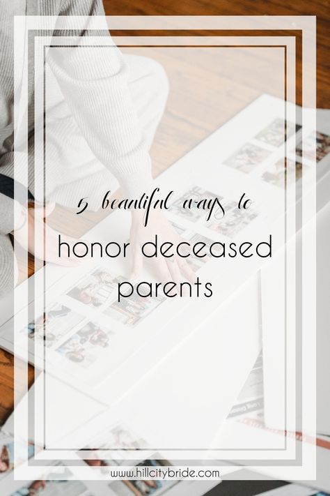 It's natural to miss your mother and father if they can't be present on your big day. Here are 5 thoughtful ways to honor deceased parents. #weddingideas #weddinginspiration #honordeceasedparents #memorial #honorparents #parents #fatherofthebride #motherofthebride #fatherofthegroom #motherofthegroom Remembering Mom On Wedding Day, Honoring Late Mother At Wedding, Mother Of The Groom Memorial, Honoring Late Father At Wedding, How To Honor Deceased At Wedding, Mother Of The Bride Memorial, Ways To Honor Deceased At Wedding, Wedding Program Examples, Wedding Wishes Messages