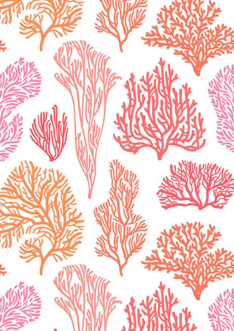 Coral Abstract Painting, Fan Coral Tattoo, Coral Lino Print, Coral Print Pattern, Asia Orlando, Coral Photography, Coral Illustration, Ocean Patterns, Coral Shapes