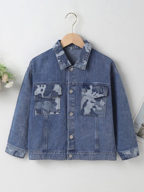 Kids Denim Shirt, Boys Denim Shirt, Boys Denim Jacket, Printed Denim Jacket, Boys Denim, Kids Denim, Denim Trends, Men's Wear, Boys Jacket