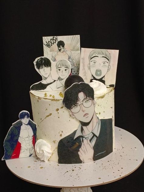 Yuri On Ice Comic, Anime Cake, Arte Sailor Moon, Pretty Birthday Cakes, Cute Birthday Cakes, Anime Dancer, Cake Designs Birthday, Manga Cute, Cute Cakes