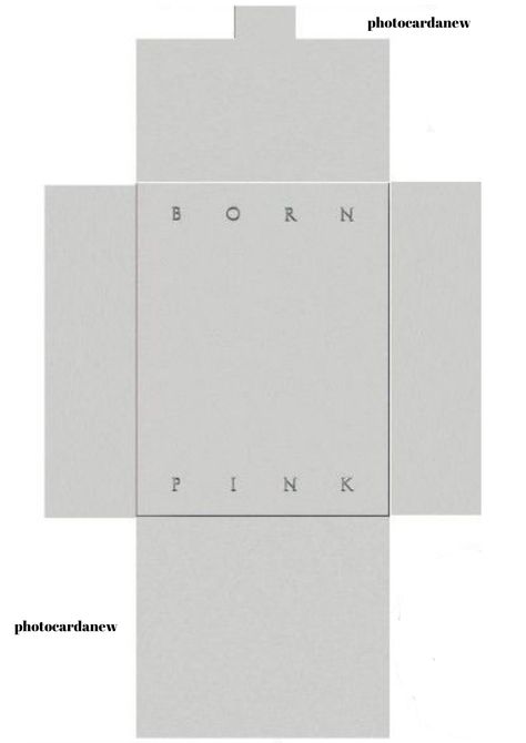 Born Pink Album, Mini Albümler, Kpop Sticker, Album Template, Mini Album Tutorial, Pop Albums, Pink Box, Born Pink, Box Template