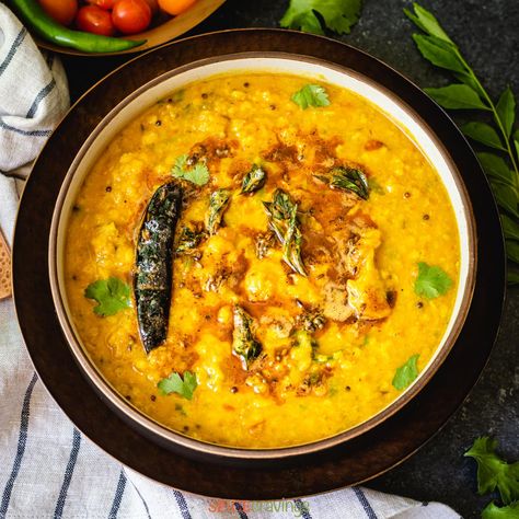 Dal Tadka | Dal Fry (Yellow Lentil Curry) - Spice Cravings Yellow Dal Tadka, Indian Lentil Curry, Tadka Dal, Dal Rice, Dal Curry, Curry Spice, Meatless Mains, Indian Lentils, Dal Tadka