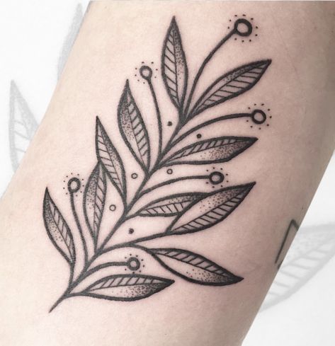 Olive Branch Tattoo, Diy Tattoo Permanent, Leaf Tattoo, Branch Tattoo, Samoan Tattoo, Hawaiian Tattoo, Diy Tattoo, Disney Tattoos, Nature Tattoos