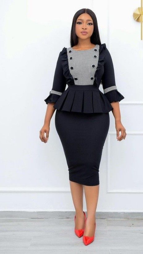 Pin by Joan Mutinda on Outfit in 2022 | Modest dresses fashion, Women dresses classy, Stylish work attire Official Dresses For Work, Type Collage, Official Dresses, Modest Dresses Fashion, Church Clothes, Corporate Dress, African Dresses For Kids, African Print Dress Designs, Mid Skirt