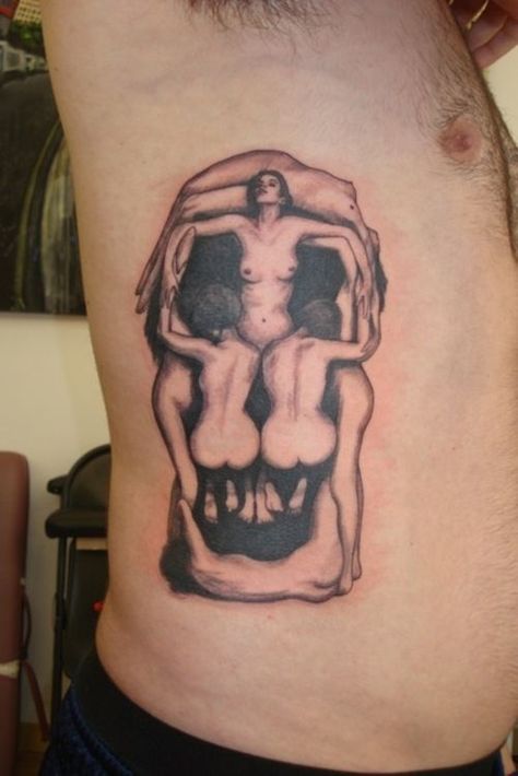 Salvador Dali Skull, Dali Tattoos, Dali Skull, Money Sign Tattoo, Art Illusions, Small Symbol Tattoos, Dali Tattoo, Chest Tattoo Ideas, Tattoo Samples