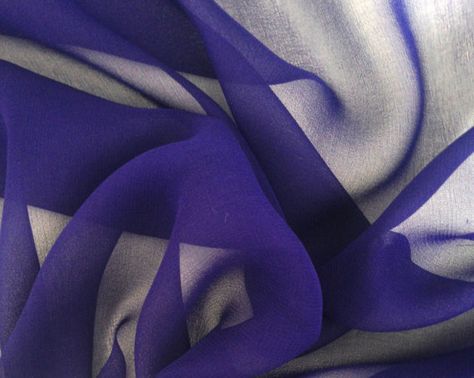 Dramatic | Blue Silk Chiffon Fabric (by the yard) on Etsy, $10.00 Mazarine Blue, Blue Organza, Silk Chiffon Fabric, Mood Fabrics, Fabric Roses, Dress Forms, Organza Fabric, Silk Organza, Blue Silk