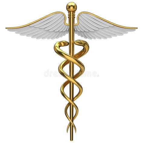 Golden caduceus medical symbol stock illustration Greek Mythology Costumes, Caduceus Tattoo, Natural Metabolism Boosters, Medicine Logo, Medical Sign, Medical Tattoo, Bioidentical Hormones, Medical Logo Design, 3d Cnc