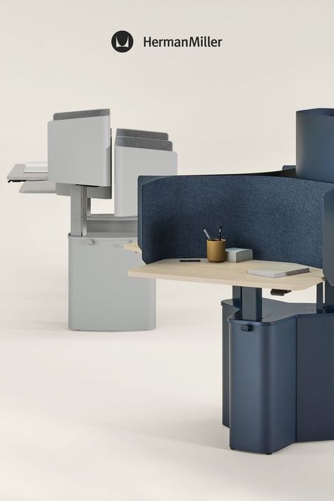 Modular Furniture System, Workstations Design, Mobile Desk, Design Studio Office, Open Floorplan, Modular Office Furniture, Furniture Details Design, Office Workstations, Sit To Stand