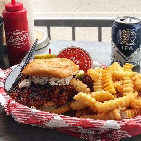 Damn Hot! Chicken Sandwich from Hattie Bs in Birmingham Alabama. #food #meal #foods #healthyfood #keto Alabama Food, Eating Photography, Hot Chicken Sandwiches, Hot Chicken, Birmingham Alabama, Tasting Menu, Chicken Sandwich, Dim Sum, Beautiful Food