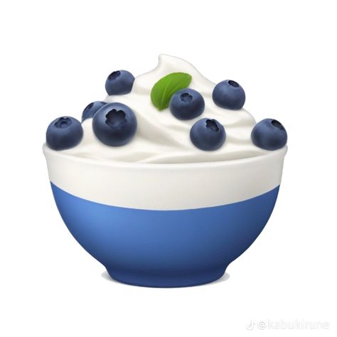 Aesthetic Blueberries, Ios Emoji, Emoji Generator, Sticker Ideas, Ipad Wallpaper, Blueberries, Yogurt, Ios, Ipad