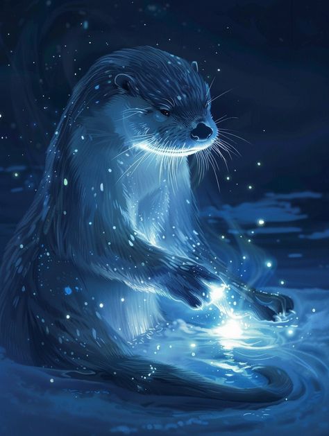 Otter Wallpapers, Space Otter, Ocean Beauty, Cute Bunny Pictures, River Otter, Consciousness Art, Bunny Pictures, Mystical Creatures, Phone Wallpaper Images