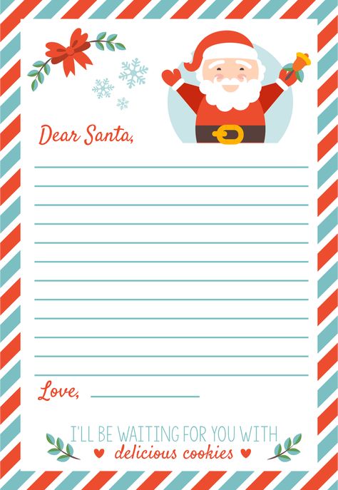 Printable Christmas Letter to Santa Templates Free Santa Letter Printable Template, Blank Santa Letter Printable, Letter For Santa Free Printable, Dear Santa Letter Printable Free, Santa Letter Template Free Printable, Letter To Santa Free Printable, Christmas Letter Template Free, Santa Claus Letter Template, Letter Template For Kids